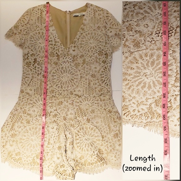 Alexis Alain Lace Romper in Fawn Size Small - Picture 7 of 8